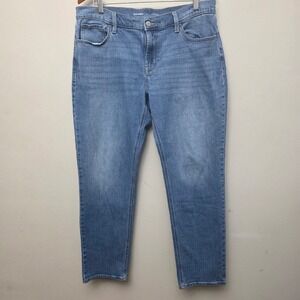 Old Navy Wow Boyfriend Jeans Womens 12 Blue Mid-Rise Medium Wash Relaxed Casual
